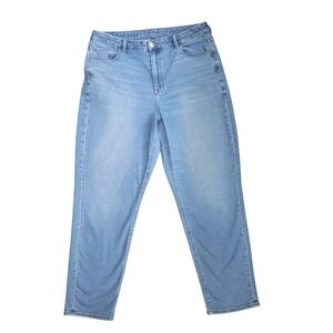 American Eagle Curvy Mom Jean Light Wash High Rise Stretch Women 16